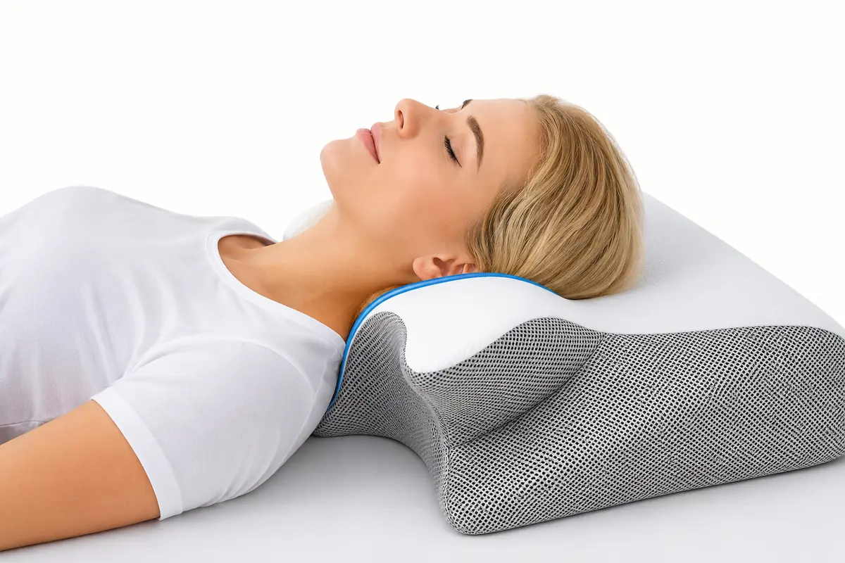 Descanso con almohada cervical